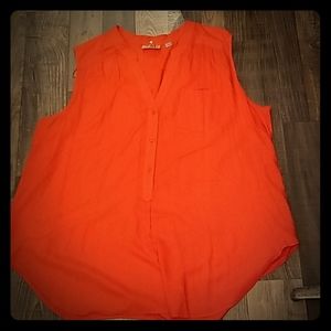 Sleeveless Button Down Dress Top by Avenue